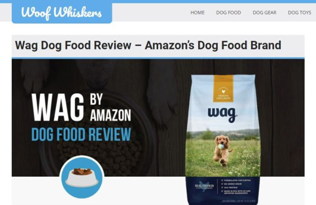 wag dog food review